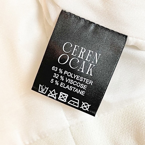 Ceren Ocak Open Front Crop Jacket in White Women's Size M NWT - Picture 10 of 12